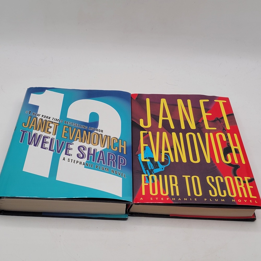 Janet Evanovich Stephanie Plum 4 & 12 Hardcover Lot Four to Score Twelve Sharp